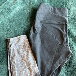 Large Black & Gray Leggings
